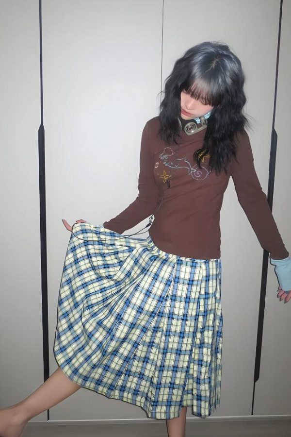 Y2K Dolphin Turtleneck Top