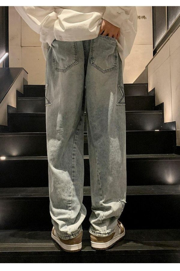 Y2K Embroidered Jeans