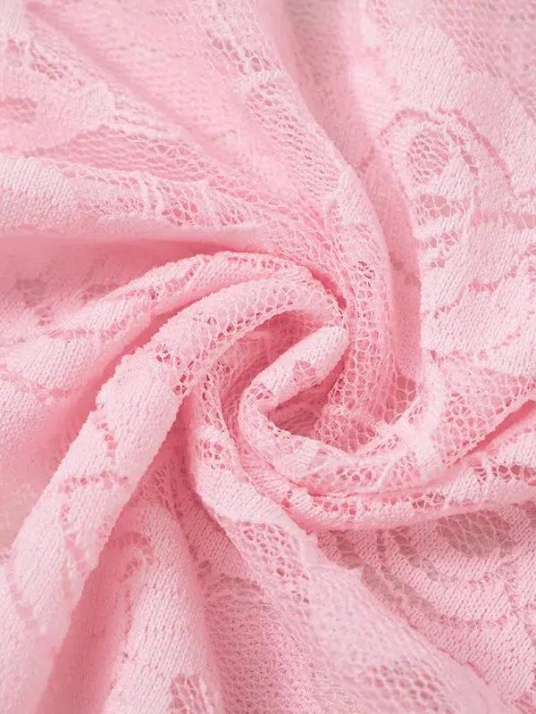 Y2K Embroidered Lace Top