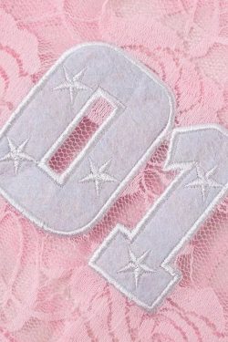 Y2K Embroidered Lace Top