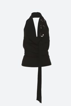 Y2K Eyelets Halter Neck Top