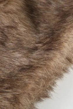 Y2K Faux Fur Mini Skirt