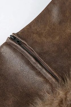 Y2K Faux Fur Mini Skirt