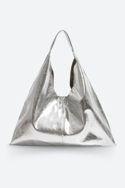 Y2K Faux Patent Leather Hobo Bag