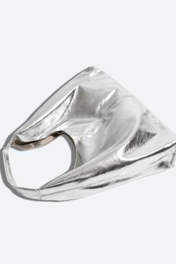 Y2K Faux Patent Leather Hobo Bag