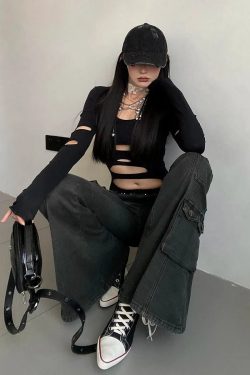 Y2K Flared Cargo Jeans