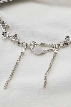 Y2K Flowers Beaded Chain Necklace