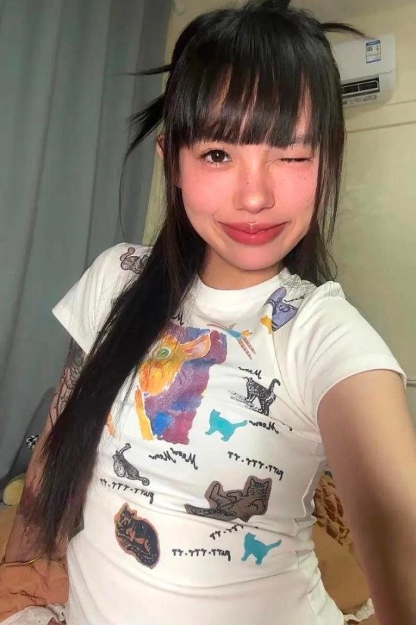 Y2K Graphic Cat Tee