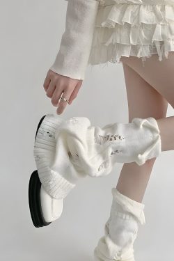 Y2K Grunge Knitted Leg Warmers