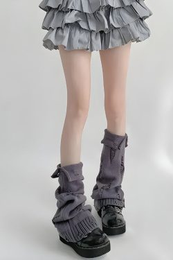 Y2K Grunge Knitted Leg Warmers