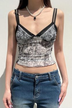 Y2K Grunge Mesh Top