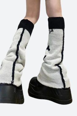 Y2K Grunge Reversible Leg Warmers