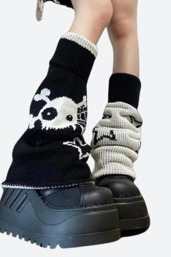Y2K Grunge Reversible Leg Warmers