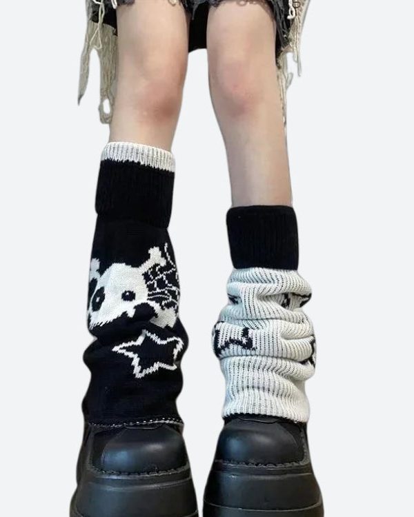 Y2K Grunge Reversible Leg Warmers