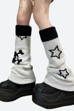 Y2K Grunge Reversible Leg Warmers