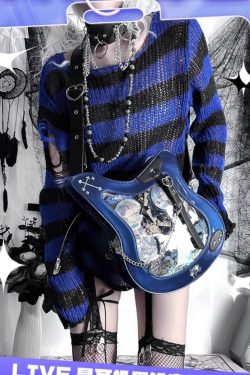 Y2K Guitar and Bass-Shaped Ita Bag with Pin Display Design