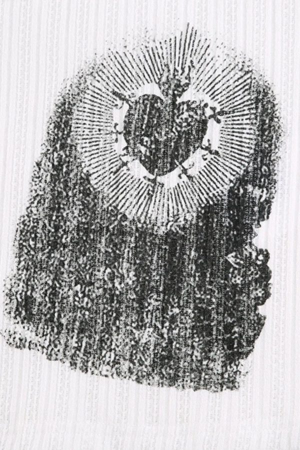 Y2K Heart & Swords Off Shoulder Top