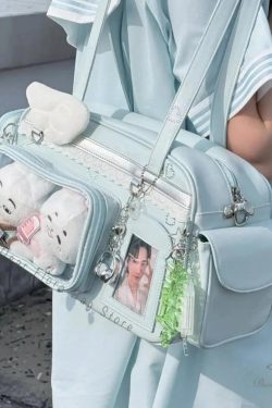 Y2K Ita Bag | PU Leather Display Backpack, Crossbody