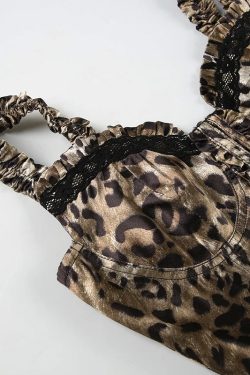 Y2K Leopard Corset Top