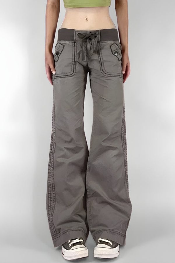 Y2K Low Waist Drawstring Pants