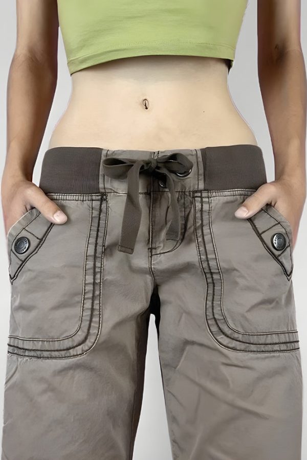Y2K Low Waist Drawstring Pants