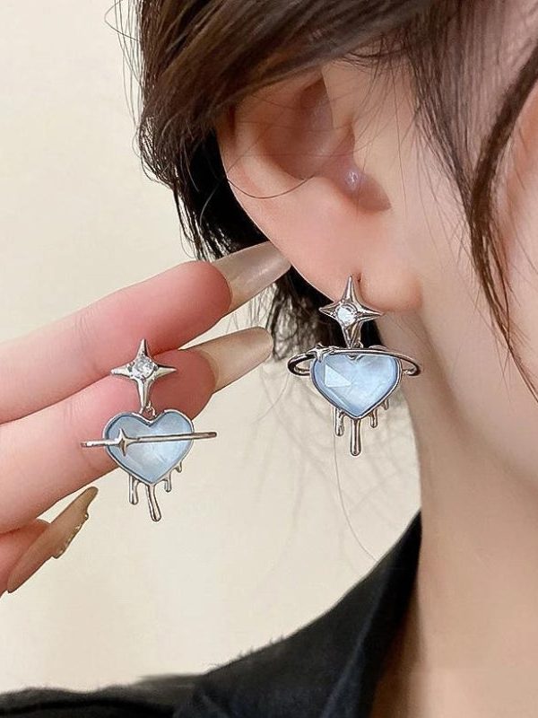 Y2K Melting Heart Earrings