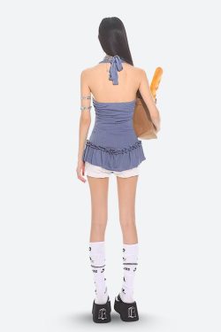 Y2K Mini Dress & Shorts Two Piece Set