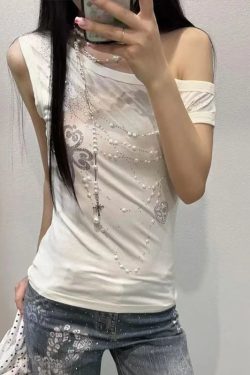 Y2K One Shoulder Top