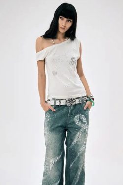 Y2K One Shoulder Top