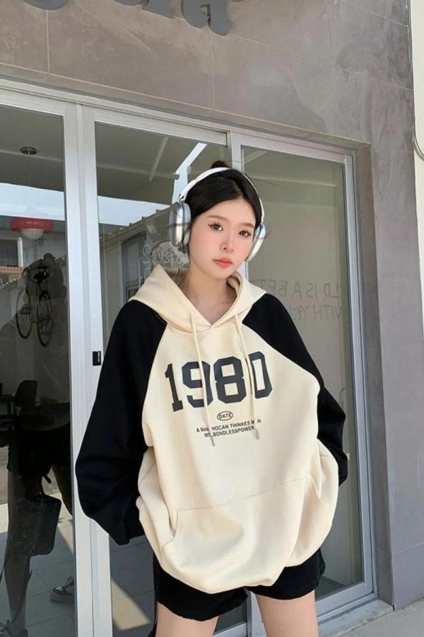 Y2K Oversized Patchwork Hoodie