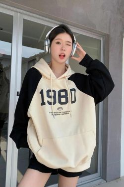 Y2K Oversized Patchwork Hoodie