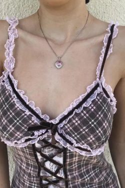 Y2K Plaid Cami Top