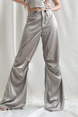 Y2K Satin Wide Leg Pants