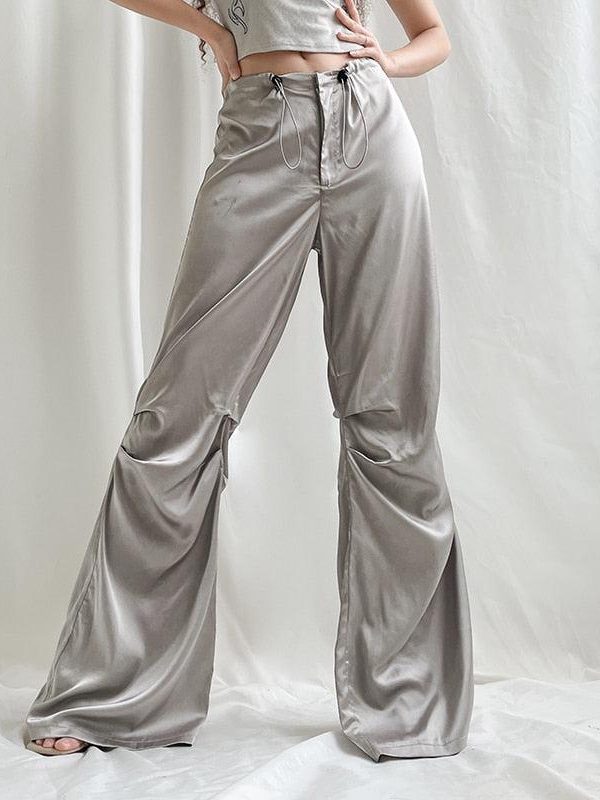 Y2K Satin Wide Leg Pants