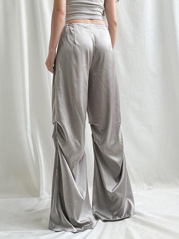 Y2K Satin Wide Leg Pants