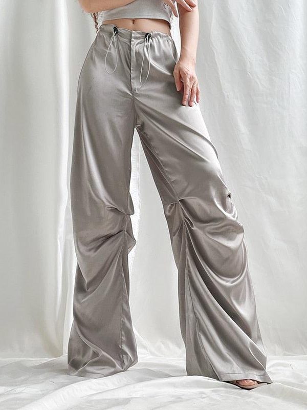 Y2K Satin Wide Leg Pants