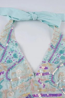 Y2K Sequined Halter Top