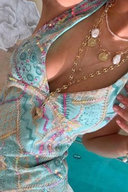 Y2K Sequined Halter Top