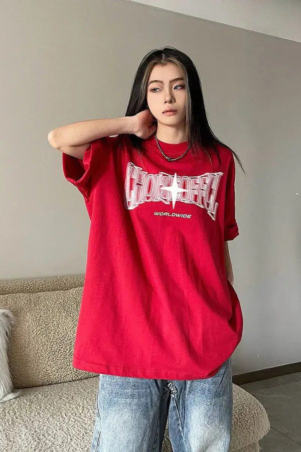 Y2K Shiny Star Worldwide Tee