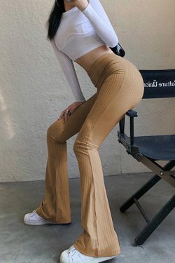 Y2K Slim Fit Flared Pants