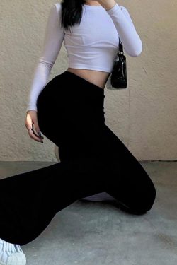 Y2K Slim Fit Flared Pants