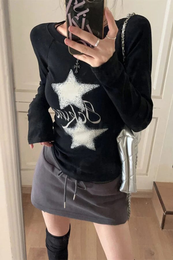 Y2K Star Basic Top
