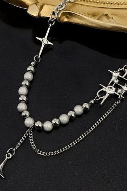 Y2K Star Beaded Chain Necklace