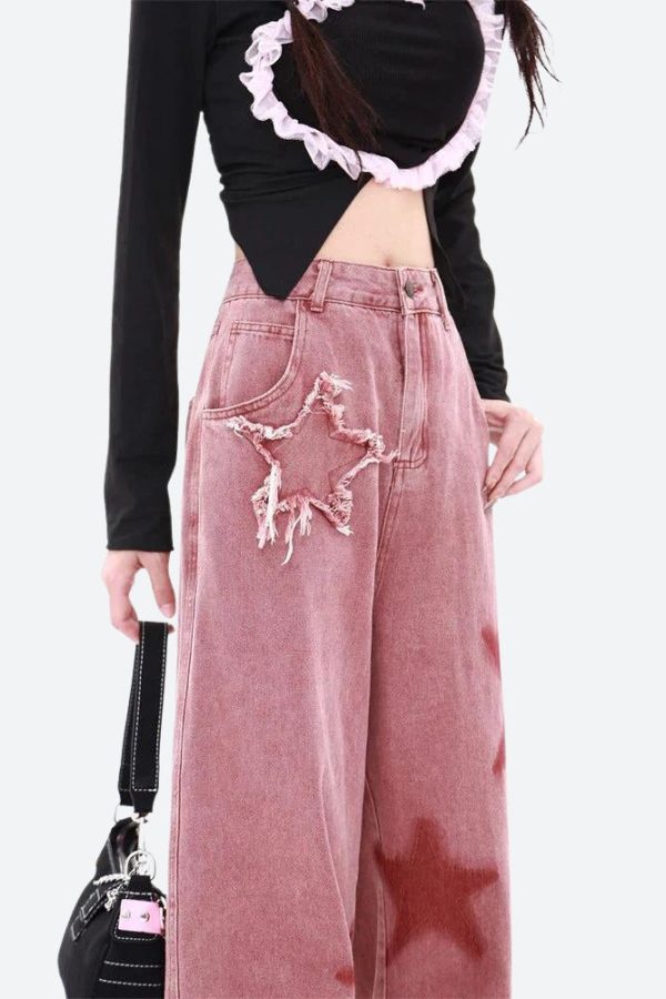 Y2K Star Denim Jeans