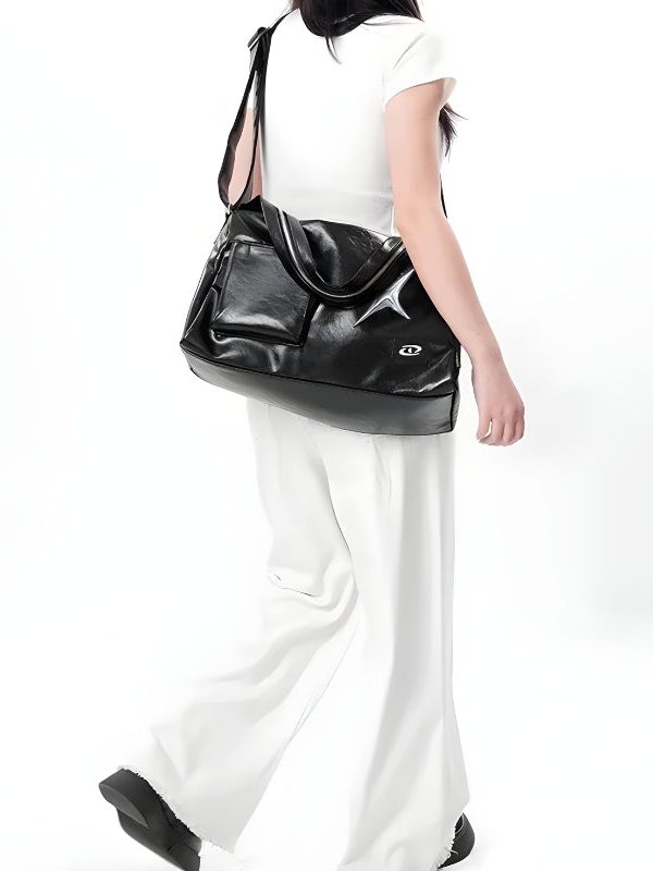 Y2K Star Faux Leather Bag