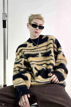 Y2K Star Fluffy Sweater