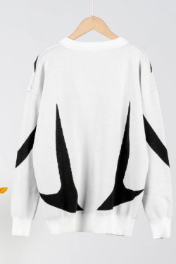 Y2K Star Futuristic Knitted Sweater