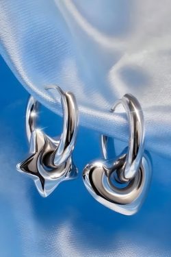 Y2K Star Heart Hoop Earrings