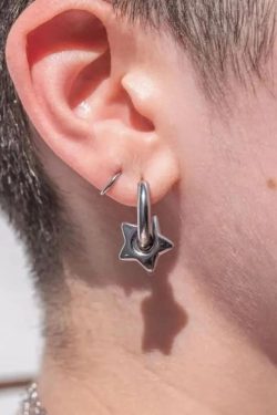 Y2K Star Heart Hoop Earrings