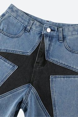 Y2K Star Jean Shorts